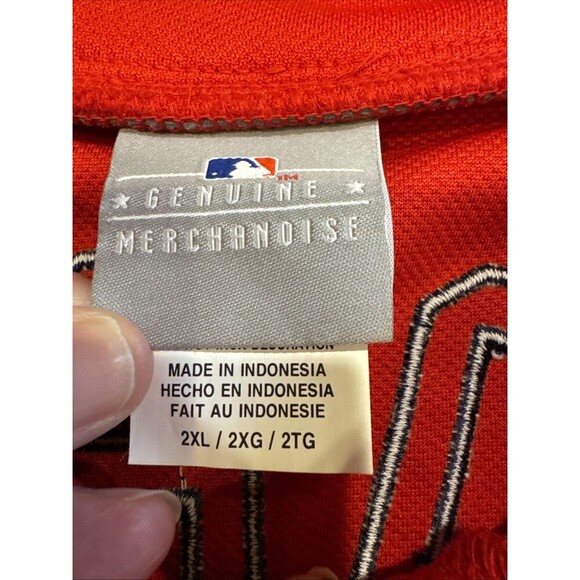 MLB Genuine Merchandise Boston Red Sox MLB Baseball Pedroia Red 2X Jersey EUC - Picture 5 of 6